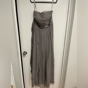 Grey Strapless Formal Dress size 8.